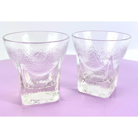 Vintage tumblers, pair of St. Regis ice cube pattern Libbey cocktail glasses - Picture 4 of 10